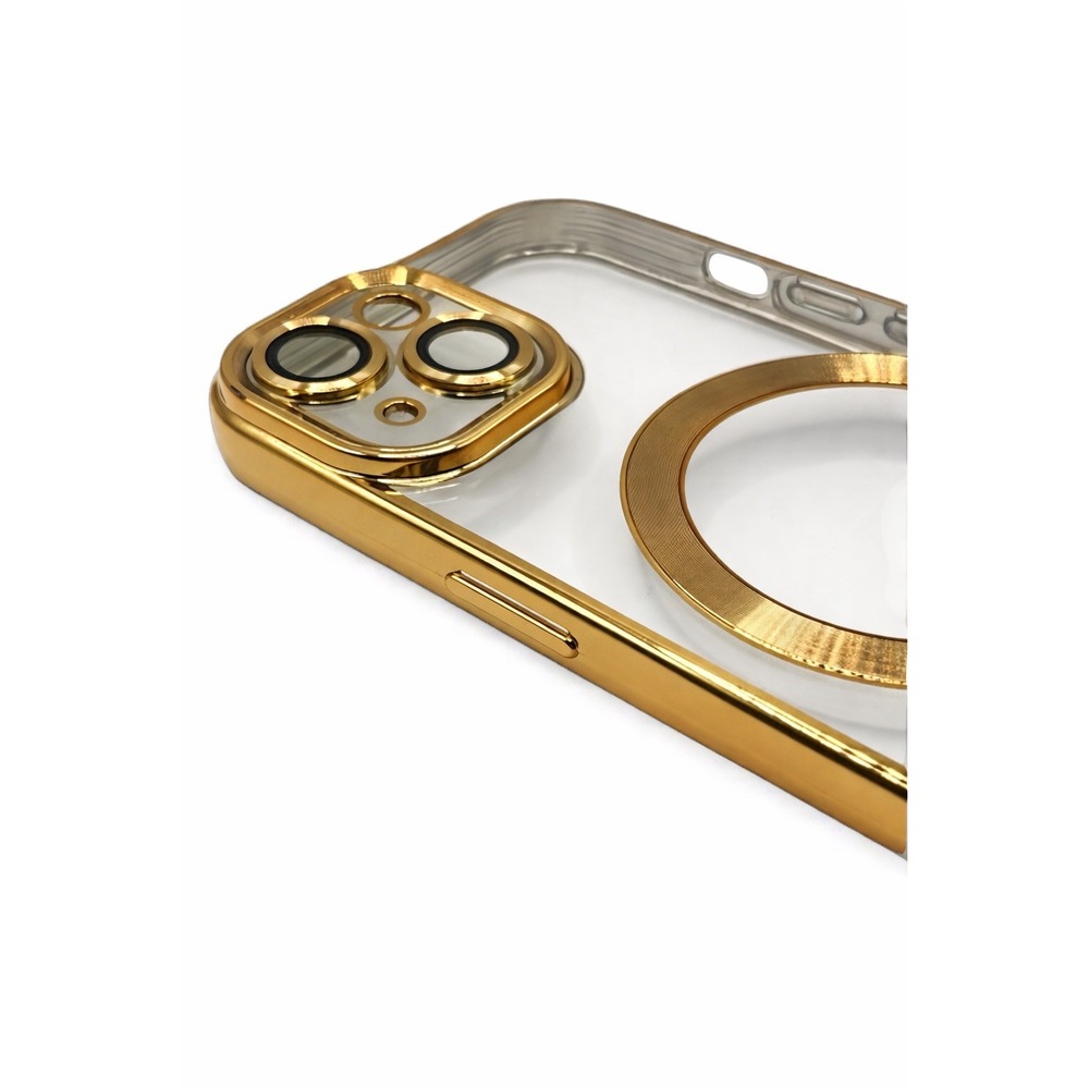 iPhone 15 Plus Clear Protective Case Gold Metallic Trim NEW - Picture 5 of 5